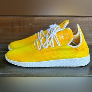 Adidas Pharrell Williams PW HU Holi Tennis Sneakers Mens US 10.5 Yellow #DA9617